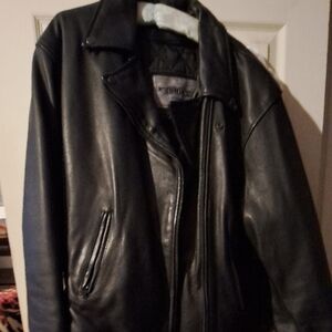 Unik Black Leather Jacket for Women With HD Embroidery